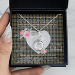 Rising Phoenix Necklace - Valentine Necklace Clan Campbell Argyll Weathered Tartan Gift for Girlfriend, Gift for My Wife Rising Phoenix Necklace