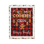 Personalized Gift Tartan Plaid Blanket Clan Ramsay Red With Christmas Cookie Baking Crew Christmas Gift Blanket, Plaid Blanket, Christmas Fleece Blanket, Christmas Blanket, Tartan Blanket, Scottish Blanket, Scotland Blanket, Family Name Blanket, Custom Blanket, Personalized Blanket