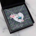 Sea Turtle Necklace Gift for My Beautiful Girlfriend Valentines Necklace Clan Graham Of Montrose Modern Tartan Blue Turtle Necklace
