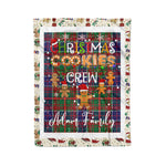 Personalized Gift Tartan Plaid Blanket Clan Adam Ancient With Christmas Cookie Baking Crew Christmas Gift Blanket, Plaid Blanket, Christmas Fleece Blanket, Christmas Blanket, Tartan Blanket, Scottish Blanket, Scotland Blanket, Family Name Blanket, Custom Blanket, Personalized Blanket