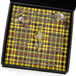 To My Beautiful Soulmate Sunflower Necklace In Your Eyes I Have Found My Home Clan Jardine Yellow Tartan Jewelry For Girlfriend, Tartan Sunflower Pendant Necklace, Scottish Tartan Jewelry, valentine necklace, necklace girlfriend, necklace for wife, cute necklaces for girlfriend, jewelry for girlfriend, to my soulmate necklace, to my future wife necklace