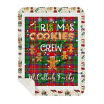 Personalized Gift Tartan Plaid Blanket Clan McCulloch With Christmas Cookie Baking Crew Christmas Gift Sherpa Blanket, tartan sherpa blanket,buffalo plaid sherpa blanket,christmas sherpa blanket,Christmas Throw Blanket,green plaid sherpa blanket,green sherpa blanket