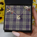 To My Beautiful Soulmate Necklace In Your Eyes I Have Found My Home Clan Cunningham Dress Blue Tartan Wishbone Dancing Necklace