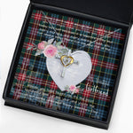 Gift For My Beautiful Girlfriend Necklace Valentine Necklace Clan Comyn Tartan Cross Dancing Necklace Scottish Tartan Jewelry
