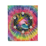 Scotstee Shop - Scotstee Shop Blanket Ayahuasca Colibri Birds Tie Dye Hippie Fleece Blanket