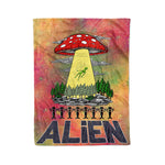 Scotstee Shop - Scotstee Shop Blanket Alien Abduction Magic Mushroom UFO Hippie Fleece Blanket