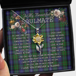 To My Beautiful Soulmate Sunflower Necklace In Your Eyes I Have Found My Home Clan Donnachaidh Robertson Tartan Jewelry For Girlfriend