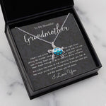 Opal Turtle Necklace - Grandmother Necklace, To My Beautiful Grandmother Necklace, Mother's Day Gift For Grandma Grandmother, Thank You