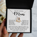 Love Dancing Necklace - To My Loving Mom Gift for Mother Necklace Sentimental Mothers Day Thoughtful Present From Son
