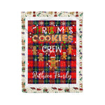 Personalized Gift Tartan Plaid Blanket Clan Ruthven With Christmas Cookie Baking Crew Christmas Gift Blanket, Plaid Blanket, Christmas Fleece Blanket, Christmas Blanket, Tartan Blanket, Scottish Blanket, Scotland Blanket, Family Name Blanket, Custom Blanket, Personalized Blanket