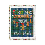 Personalized Gift Tartan Plaid Blanket Clan Lauder With Christmas Cookie Baking Crew Christmas Gift Blanket, Plaid Blanket, Christmas Fleece Blanket, Christmas Blanket, Tartan Blanket, Scottish Blanket, Scotland Blanket, Family Name Blanket, Custom Blanket, Personalized Blanket