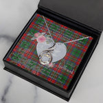 Rising Phoenix Necklace - Valentine Necklace Clan MacCulloch Tartan Gift for Girlfriend, Gift for My Wife Rising Phoenix Necklace