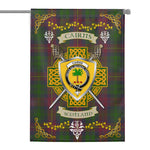 House Flag - Cairns Hunting Irish Shield Celtic Cross Tartan Garden Flag St Patrick's Day Garden Flag