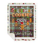 Personalized Gift Tartan Plaid Blanket Clan MacAndrew With Christmas Cookie Baking Crew Christmas Gift Sherpa Blanket, tartan sherpa blanket,buffalo plaid sherpa blanket,christmas sherpa blanket,Christmas Throw Blanket,green plaid sherpa blanket,green sherpa blanket
