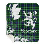 Sherpa Blanket - Tartan Blanket Thistle and Lion Scottish Clan Graham of Montrose Plaid Blanket, plaid sherpa blanket queen,purple sherpa blanket,queen sherpa blanket,queen size sherpa blanket,red sherpa blanket,scottish tartan blankets,sherpa blanket,sherpa christmas blanket