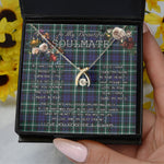 To My Beautiful Soulmate Necklace In Your Eyes I Have Found My Home Clan Graham of Montrose Modern Tartan Wishbone Dancing Necklace