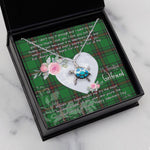 Sea Turtle Necklace Gift for My Beautiful Girlfriend Valentines Necklace Clan Kirkcaldy Tartan Blue Turtle Necklace