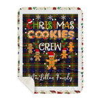 Personalized Gift Tartan Plaid Blanket Clan MacLellan Modern With Christmas Cookie Baking Crew Christmas Gift Sherpa Blanket, tartan sherpa blanket,buffalo plaid sherpa blanket,christmas sherpa blanket,Christmas Throw Blanket,green plaid sherpa blanket,green sherpa blanket