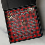 To My Beautiful Soulmate Necklace In Your Eyes I Have Found My Home Clan Ramsay Red Tartan Crown Pendant Necklace