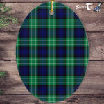 Abercrombie Hunting Tartan Oval Ornaments, Christmas Tree Ornament, Plaid Christmas Ornaments, Ceramic Oval Christmas Tree Decoration, Tartan Oval Ornaments, Christmas Tree Ornament, Plaid Christmas Ornaments, Ceramic Oval Christmas Tree Decoration