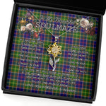 To My Beautiful Soulmate Sunflower Necklace In Your Eyes I Have Found My Home Clan Whitefoord Tartan Jewelry For Girlfriend, Tartan Sunflower Pendant Necklace, Scottish Tartan Jewelry, valentine necklace, necklace girlfriend, necklace for wife, cute necklaces for girlfriend, jewelry for girlfriend, to my soulmate necklace, to my future wife necklace