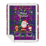 Personalized Gift Tartan Plaid Blanket Clan Wardlaw With Funny Santa Snowman Reindeer Merry Christmas Gift Sherpa Blanket, blue plaid sherpa blanket,blue tartan sherpa blanket,Buchan,buffalo plaid sherpa blanket,christmas sherpa blanket,Christmas Throw Blanket