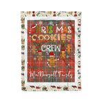 Personalized Gift Tartan Plaid Blanket Clan MacDougall Ancient With Christmas Cookie Baking Crew Christmas Gift Blanket, Plaid Blanket, Christmas Fleece Blanket, Christmas Blanket, Tartan Blanket, Scottish Blanket, Scotland Blanket, Family Name Blanket, Custom Blanket, Personalized Blanket