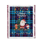 Personalized Gift Tartan Plaid Blanket Clan McCorquodale With Funny Santa Snowman Reindeer Merry Christmas Fleece Blanket, Home Living Room, Plaid Blanket, Tartan Blanket, Scottish Blanket, Buffalo fleece blanket, Christmas Blanket