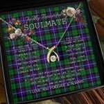 To My Beautiful Soulmate Necklace In Your Eyes I Have Found My Home Clan Mitchell Tartan Wishbone Dancing Necklace