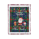 Personalized Gift Tartan Plaid Blanket Clan Aiton Ancient With Funny Santa Snowman Reindeer Merry Christmas Fleece Blanket, Home Living Room, Plaid Blanket, Tartan Blanket, Scottish Blanket, Buffalo fleece blanket, Christmas Blanket