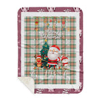 Personalized Gift Tartan Plaid Blanket Clan Grant of Auchnarrow With Funny Santa Snowman Reindeer Merry Christmas Gift Sherpa Blanket, blue plaid sherpa blanket,blue tartan sherpa blanket,Buchan,buffalo plaid sherpa blanket,christmas sherpa blanket,Christmas Throw Blanket