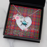 Sea Turtle Necklace Gift for My Beautiful Girlfriend Valentines Necklace Clan Shaw Tartan Blue Turtle Necklace