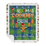 Personalized Gift Tartan Plaid Blanket Clan Marjoribanks Ancient With Christmas Cookie Baking Crew Christmas Gift Sherpa Blanket, tartan sherpa blanket,buffalo plaid sherpa blanket,christmas sherpa blanket,Christmas Throw Blanket,green plaid sherpa blanket,green sherpa blanket