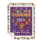 Personalized Gift Tartan Plaid Blanket Clan Laing of Archiestown With Christmas Cookie Baking Crew Christmas Gift Sherpa Blanket, tartan sherpa blanket,buffalo plaid sherpa blanket,christmas sherpa blanket,Christmas Throw Blanket,green plaid sherpa blanket,green sherpa blanket
