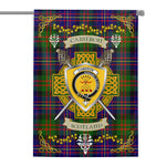 House Flag - Cameron Of Erracht Modern Irish Shield Celtic Cross Tartan Garden Flag St Patrick's Day Garden Flag