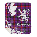 Sherpa Blanket - Tartan Blanket Thistle and Lion Scottish Clan Montgomery Plaid Blanket, plaid sherpa blanket queen,purple sherpa blanket,queen sherpa blanket,queen size sherpa blanket,red sherpa blanket,scottish tartan blankets,sherpa blanket,sherpa christmas blanket