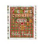 Personalized Gift Tartan Plaid Blanket Clan Gibbs With Christmas Cookie Baking Crew Christmas Gift Blanket, Plaid Blanket, Christmas Fleece Blanket, Christmas Blanket, Tartan Blanket, Scottish Blanket, Scotland Blanket, Family Name Blanket, Custom Blanket, Personalized Blanket