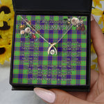 To My Beautiful Soulmate Necklace In Your Eyes I Have Found My Home Clan Dalrymple Tartan Wishbone Dancing Necklace