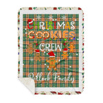 Personalized Gift Tartan Plaid Blanket Clan Pollock Hunting With Christmas Cookie Baking Crew Christmas Gift Sherpa Blanket, tartan sherpa blanket,buffalo plaid sherpa blanket,christmas sherpa blanket,Christmas Throw Blanket,green plaid sherpa blanket,green sherpa blanket