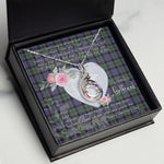 Rising Phoenix Necklace - Valentine Necklace Clan Fletcher Modern Tartan Gift for Girlfriend, Gift for My Wife Rising Phoenix Necklace