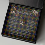To My Beautiful Soulmate Necklace In Your Eyes I Have Found My Home Clan MacLellan Modern Tartan Crown Pendant Necklace