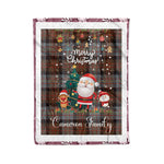 Personalized Gift Tartan Plaid Blanket Clan Cameron Of Erracht Weathered With Funny Santa Snowman Reindeer Merry Christmas Fleece Blanket, Home Living Room, Plaid Blanket, Tartan Blanket, Scottish Blanket, Buffalo fleece blanket, Christmas Blanket