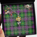 To My Beautiful Soulmate Sunflower Necklace In Your Eyes I Have Found My Home Clan Selkirkt Tartan Jewelry For Girlfriend