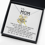 Cross Dancing Necklace - Mom Necklace Gift - To My Mom Necklace - Thank You For Giving Me The Best Things In Life