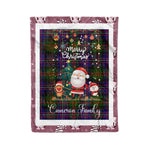 Personalized Gift Tartan Plaid Blanket Clan Cameron Of Erracht Modern With Funny Santa Snowman Reindeer Merry Christmas Fleece Blanket, Home Living Room, Plaid Blanket, Tartan Blanket, Scottish Blanket, Buffalo fleece blanket, Christmas Blanket