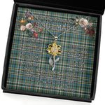To My Beautiful Soulmate Sunflower Necklace In Your Eyes I Have Found My Home Clan Scott Green Ancient Tartan Jewelry For Girlfriend, Tartan Sunflower Pendant Necklace, Scottish Tartan Jewelry, valentine necklace, necklace girlfriend, necklace for wife, cute necklaces for girlfriend, jewelry for girlfriend, to my soulmate necklace, to my future wife necklace