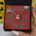 To My Beautiful Soulmate Necklace In Your Eyes I Have Found My Home Clan Grant Tartan Wishbone Dancing Necklace