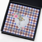 Gift For My Beautiful Girlfriend Necklace Valentine Necklace Clan Boswell Modern Tartan Cross Dancing Necklace Scottish Tartan Jewelry