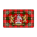 Doormat - Tartan Door Mat The Family Dunbar Modern Welcome Mat, Plaid Doormat Scottish