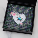 Sea Turtle Necklace Gift for My Beautiful Girlfriend Valentines Necklace Clan Graham Of Montrose Modern Tartan Blue Turtle Necklace